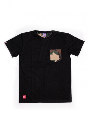 Woodland Camo Pocket Black